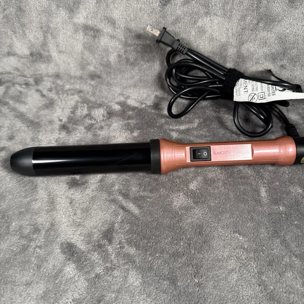 Almost Famous 1.25” Curling Wand Pink Martini Tested/Working Tourmaline Ceramic